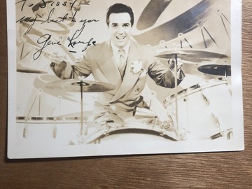 Selling with online payment: Gene Krupa Autographed Photo