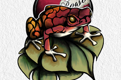Tattoo design: Dart frog