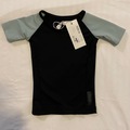 Selling with online payment: $38 NWT Coco Blanc 12 18 M Rash Guard Baby Boy Swim Pool Top 