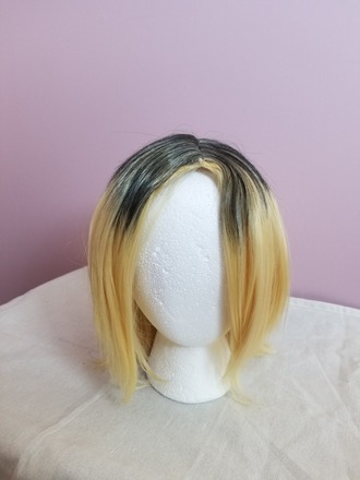 Kenma Wig - Light Blonde with Black Roots