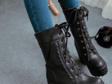 Selling with online payment: Lolita Lace Up High Cosplay Platform Shoes