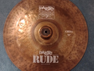 Selling with online payment: Paiste 2002 RUDE 18" China Cymbal