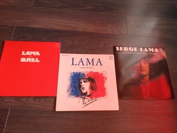 Vente: Lot de 3 disques vinyles 33 T de Serge LAMA
