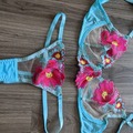 Selling: Blue and pink flower lingerie FREE SHIPPING