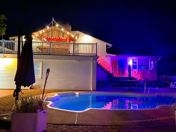Daily Rental: Waterfront w/pool Mystic Island home