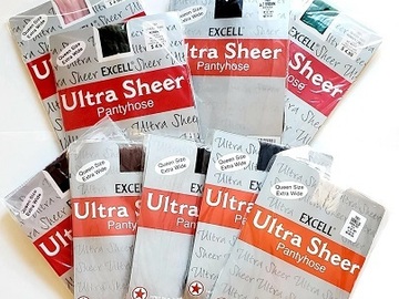 Liquidation/Wholesale Lot: Ultra Sheer Pantyhose, Assort Colors – Queen  Xwide Fits 56″ Hips