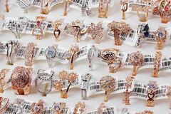 Liquidation/Wholesale Lot: 50X Luxury Gold Rhinestone Women's Ring