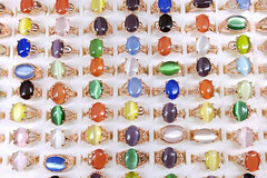 Liquidation/Wholesale Lot: 100X Fashion Color Alloy Ladies Ring