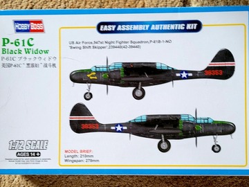 Selling with online payment: Hobby Boss 1/72 P-61C Black Widow Airplane kit. #87263
