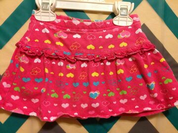 Selling with online payment: Girls Pink Heart Skirt Size 24 Months
