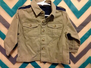 Selling with online payment: Boys Long Sleeve Jean & Khaki Jacket Size 18 Months 