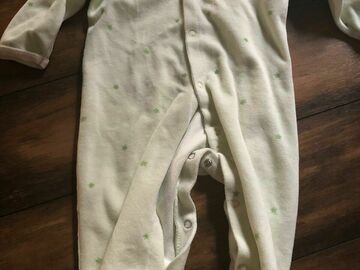 Selling with online payment: Infants Light Green Fleece Long Sleeve Sleeper Size 6-9 Months