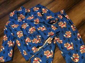 Selling with online payment: Infant 2 Piece Fleece Pajama Set Long Sleeve Size 12 Months Fox