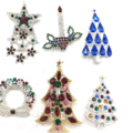 Bulk Lot (Liquidation & Wholesale): 12 Eisenberg Ice Brooches Christmas all marked and stamped