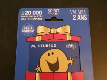 Vente: Carte cadeau Spirit of Cadeau (100€)