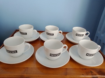 Vente: Lot de 6 tasses à café Nescafé + soucoupes