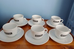Vente: Lot de 6 tasses à café Nescafé + soucoupes