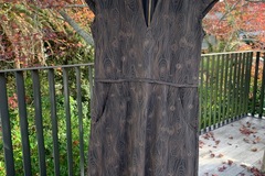 Selling: Black dress with brown tree patterns
