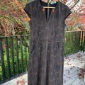 Selling: Black dress with brown tree patterns