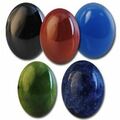 Liquidation/Wholesale Lot: 100--Genuine Semi Precious 25/18mm oval stones $1.25 pcs