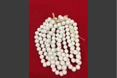 Liquidation/Wholesale Lot: 25 lbs--Vintage Japanese Glass Chalkwhite Beads--12mm $4.00 lb