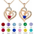 Liquidation/Wholesale Lot: 120PCS Heart Pendant Necklaces Rose Gold  Jewelry