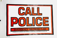 Liquidation/Wholesale Lot: 18″ x 12′ Emergency Distress Sign – Call Police – Item #102130