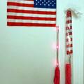 Bulk Lot (Liquidation & Wholesale): LED Patriotic Light Wand with Polyester USA Flag Attached