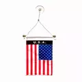 Bulk Lot (Liquidation & Wholesale): Patriotic USA Hanging Window Banner with Suction Cup