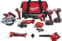Liquidation/Wholesale Lot: 3 set of 8 tools Milwauke M18 Cordless Combo Tool Kit 8 Tools  