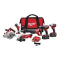 Liquidation/Wholesale Lot: 4 set of 6 Milwaukee M18 Cordless Combo Tool Kit 6 Tools 