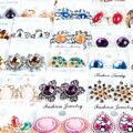 Comprar ahora: 200pairs/Lot Mix Style Fashion Studs Jewelry Earrings For Women
