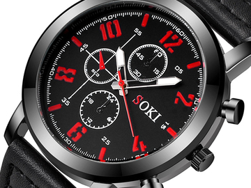 Comprar ahora:  100PCS Quartz Leather Watches for Men