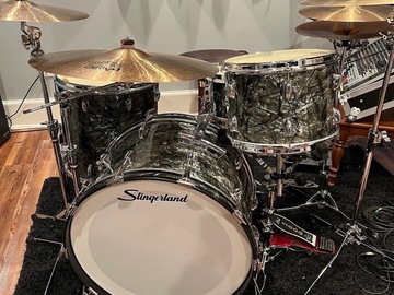 Selling with online payment: Vintage Slingerland Sound King 50's Black Diamond Pearl