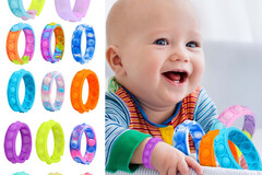Liquidation/Wholesale Lot: 50PCS Decompression Bracelet Push Bubble Fidget Children Toys