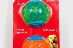 Liquidation/Wholesale Lot: Pet President TPR LED Light up and Squeaky 2.5 Inch Dog Ball#5382