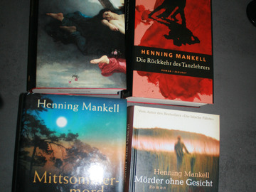 Biete Hilfe: Henning Mankell ♥ Vier gebundene Bücher mit Schutzumschlag