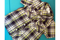Selling with online payment: Crazy 8 plaid button-down short sleeve shirt 12-18 months