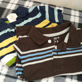 Selling with online payment: Bundle of 12-18M striped short sleeve polo shirts