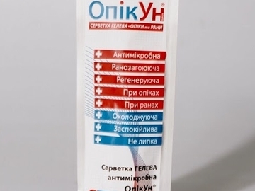 Виробники: Серветка гелева антимікробна «ОпікУн»® 20х20 см (1 шт. в уп.)