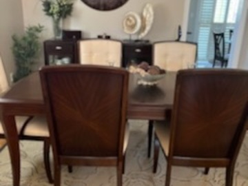 Selling: Dining Table with 6 Chairs (Pleather)