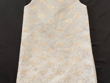 Selling with online payment: $229 Rachel Zoe 5 Jacquard Shift Dress Metallic Pearl 