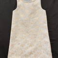 Selling with online payment: $229 Rachel Zoe 5 Jacquard Shift Dress Metallic Pearl 