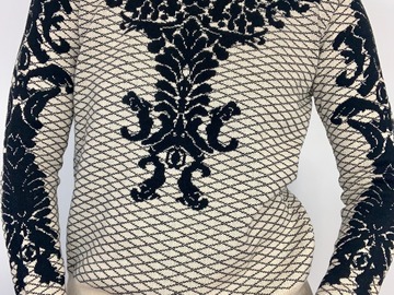 Selling: All-over Print Black + Beige Sweater