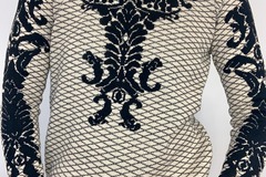 Selling: All-over Print Black + Beige Sweater