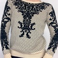 Selling: All-over Print Black + Beige Sweater