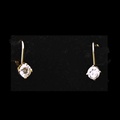 Liquidation/Wholesale Lot: 50 pairs-Jaclyn Smith-CZ Eurowire Earrings-14kt goldtone-$1.99 pr