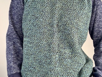 Selling: All the Blues Heather Sweater w/ Contrasting Sleeves
