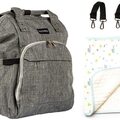 Liquidation/Wholesale Lot: KayBaby Large Changing Backpack Bag  GRAY– Item #5384