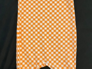 Selling with online payment: New NWOT Ricrac & Ruffles 24 M Romper Bow Orange Gingham Knit